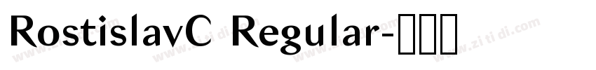 RostislavC Regular字体转换